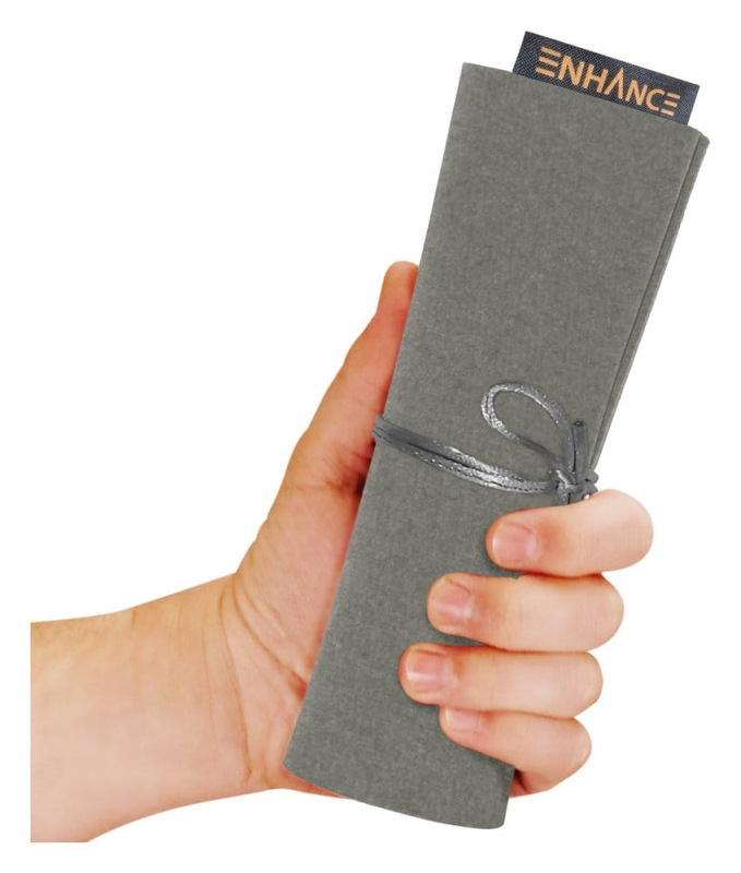 Enhance Tabletop Accessories Roll on a Scroll Dice and Rolling Mat Silver 3