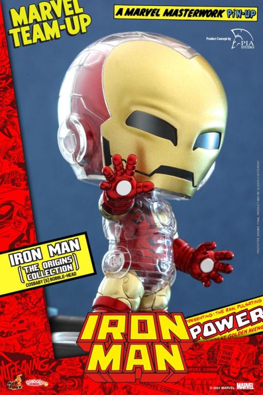 Marvel Comics Cosbaby (S) Mini Figure Iron Man (The Origins Collection) 10 cm