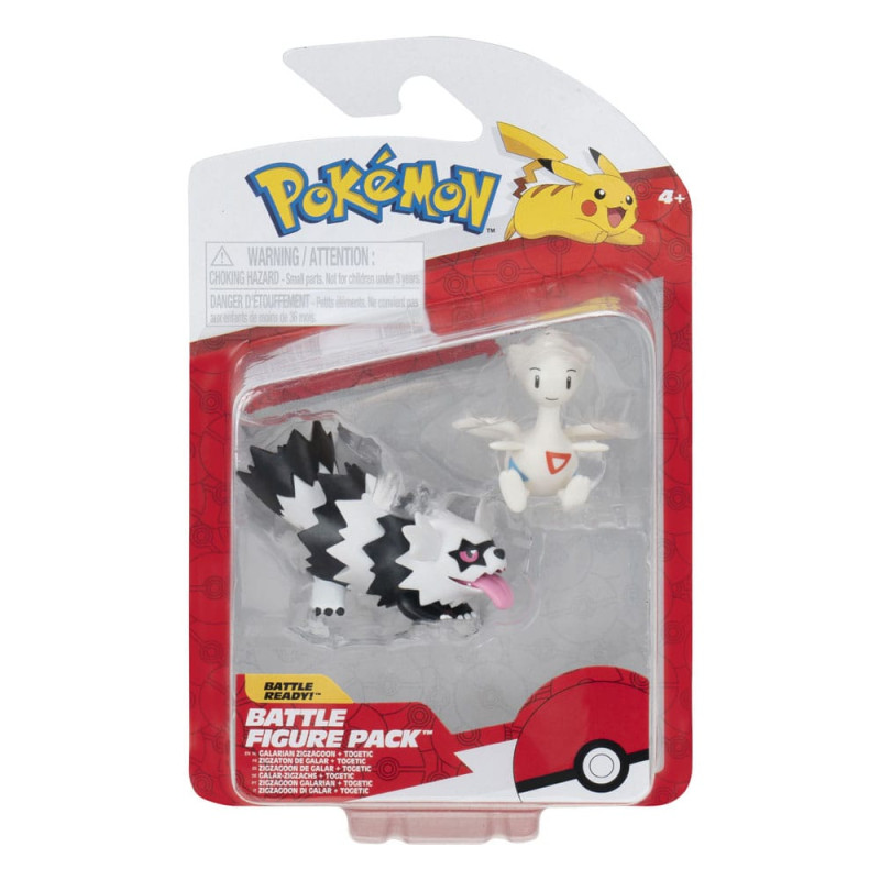 Pokémon Figure 2-Pack Galarian Zigzagoon & Togetic with Stand 8 cm 1
