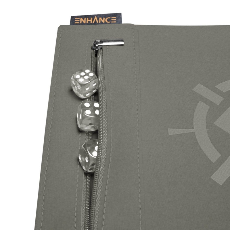 Enhance Tabletop Accessories Roll on a Scroll Dice and Rolling Mat Silver 2