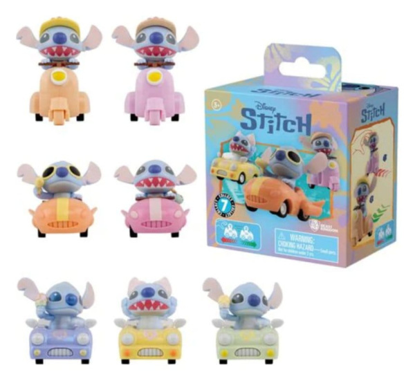 Disney Zoom Hero Pullback Vehicles with Figures Lilo & Stitch Series 2 Blind Box Display (12) 1