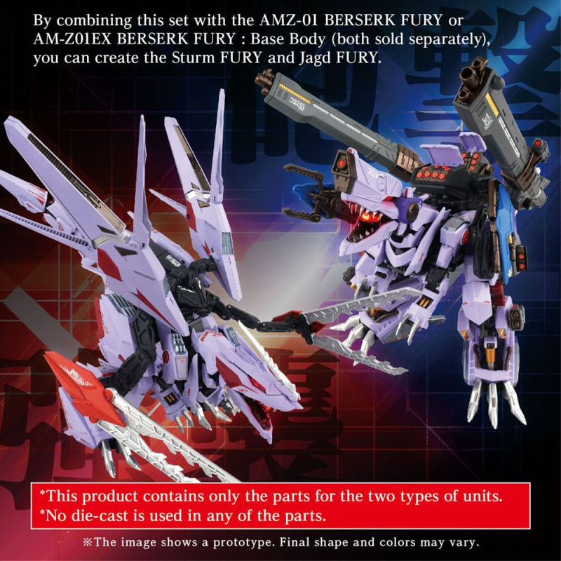 Zoids Model Kit Accesoory Set AM-Z01CP Berserk Fury Sturm & Jagd Unit 1