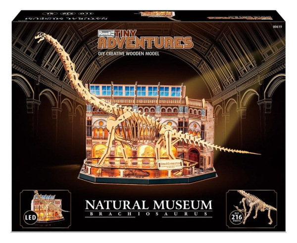 Revell Tiny Adventures Natural Museum 3D Wooden Puzzle Brachiosaurus Skeleton 58 cm 2