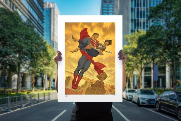 DC Comics: Superman & Lois Lane 46 x 61 cm Art Print - Sideshow Collectibles