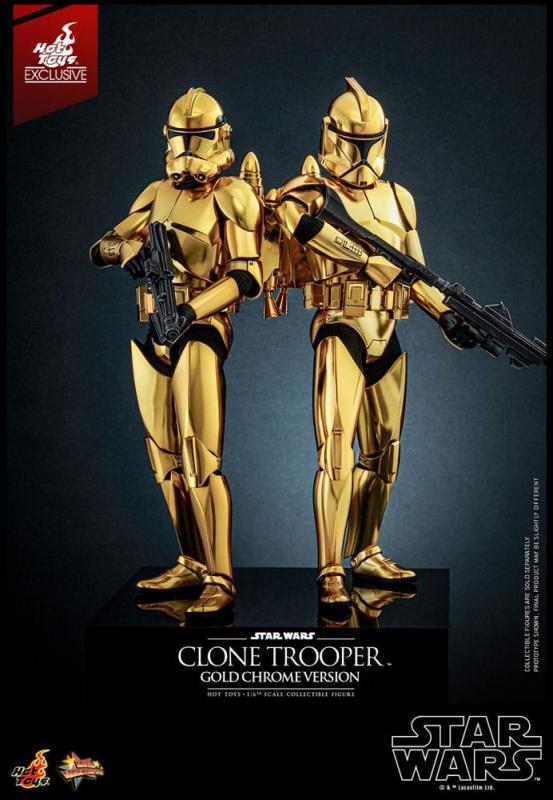 Star Wars Action Figure 1/6 Clone Trooper (Gold Chrome Version) Exclusive 30 cm