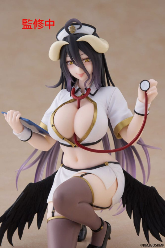 Overlord PVC Statue Desktop Cute Figure Albedo Nurse Ver. Renewal 13 cm 8