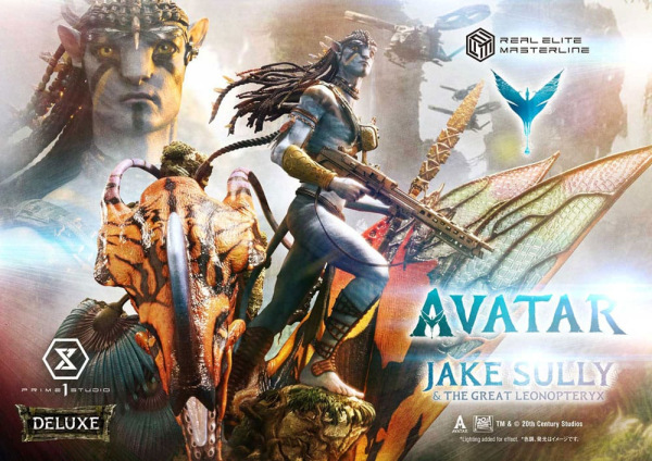 Avatar (Film) Real Elite Masterline Series Statue 1/4 Jake Sully & The Great Leonopteryx Deluxe Bonu 1