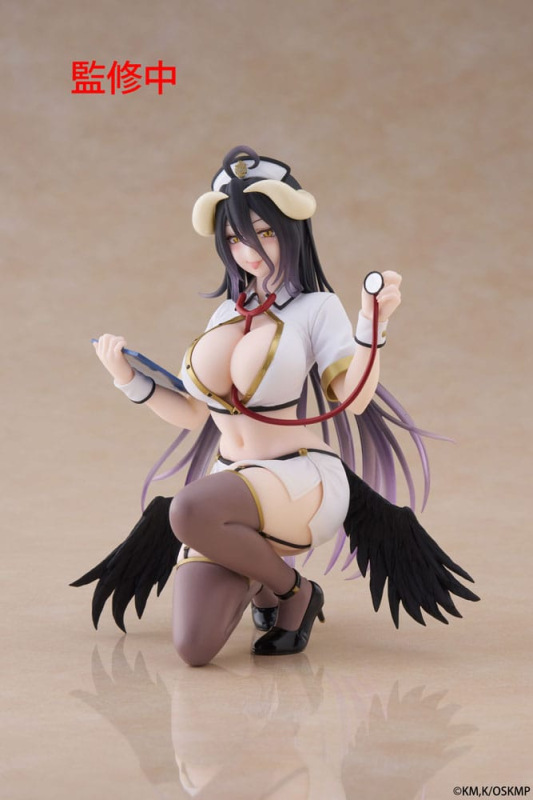 Overlord PVC Statue Desktop Cute Figure Albedo Nurse Ver. Renewal 13 cm 2
