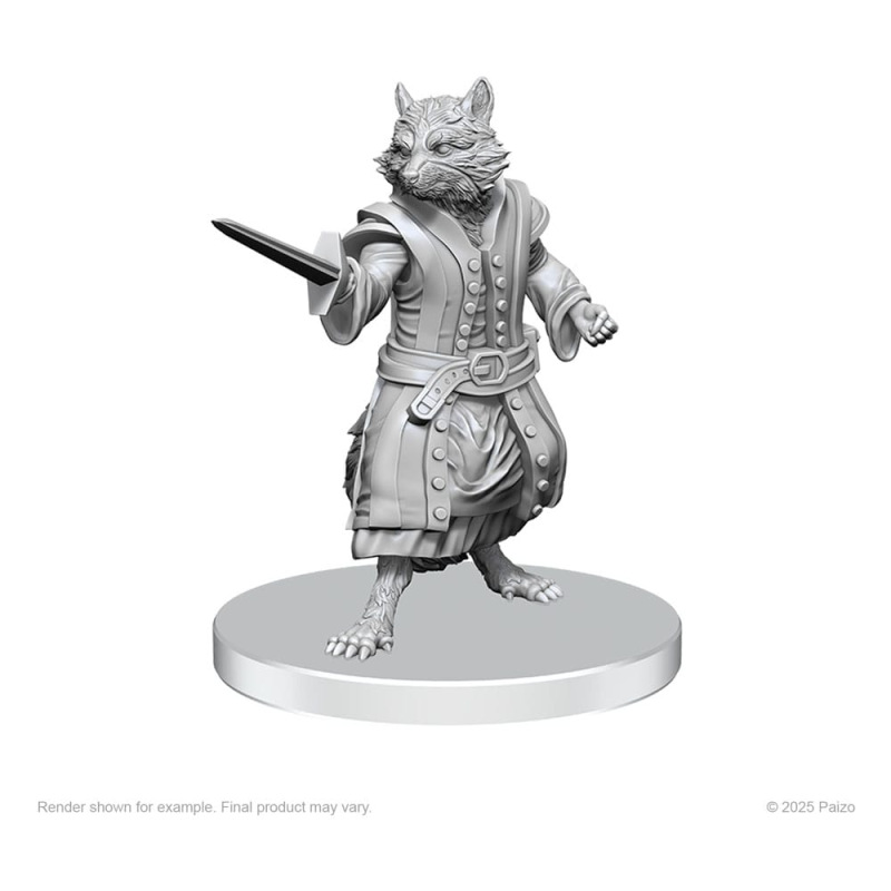 Pathfinder Deep Cuts Unpainted Miniatures Procyal (Raccoon Agathion) & Zoaem (Ring Archon) 1