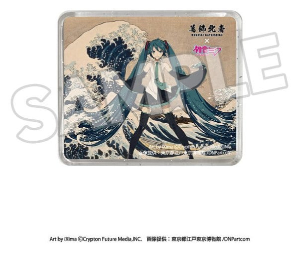 Katsushika Hokusai x Hatsune Miku 3D Magnet Thirty-six Views of Mount Fuji The Great Wave off Kanaga 1
