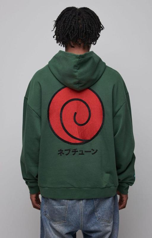 Naruto Shippuden Hooded Sweater Graphic Green Size XL
