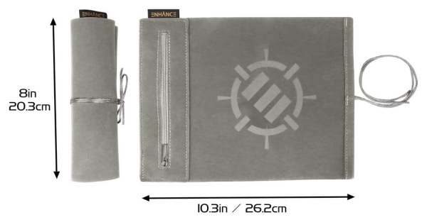 Enhance Tabletop Accessories Roll on a Scroll Dice and Rolling Mat Silver 1