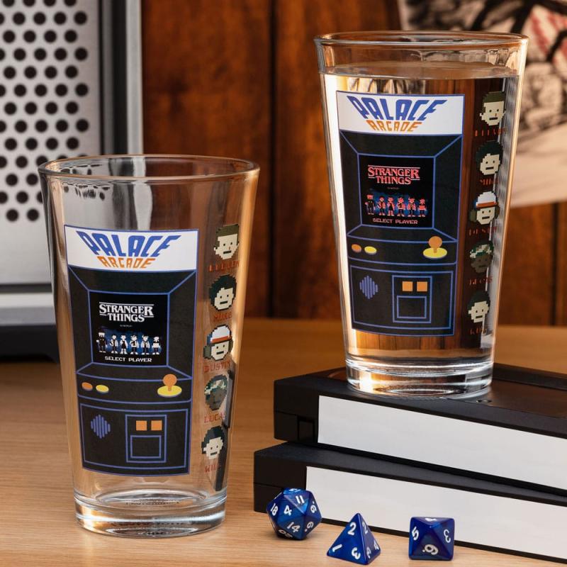 Stranger Things Drinking glass with thermo effect Arcade 400 ml 6