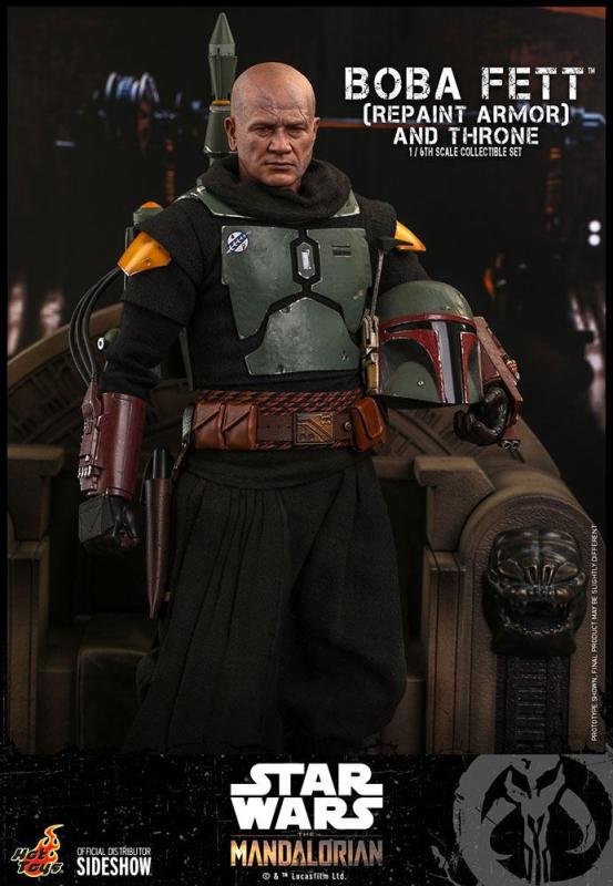 Star Wars The Mandalorian Action Figure 1/6 Boba Fett (Repaint Armor) and Throne 30 cm 6