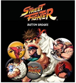 Street Fighter Pin Badges 6-Pack Mix