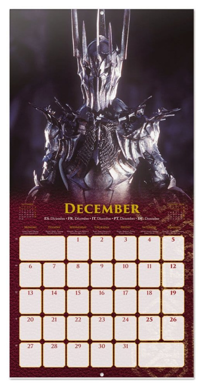 The Lord of the Rings Wall Calendar 2027 30 x 30 cm 2