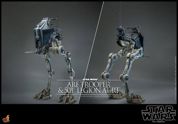Star Wars The Clone Wars: ARF Trooper & 501st Legion AT-RT 1/6 Action Figure - Hot Toys