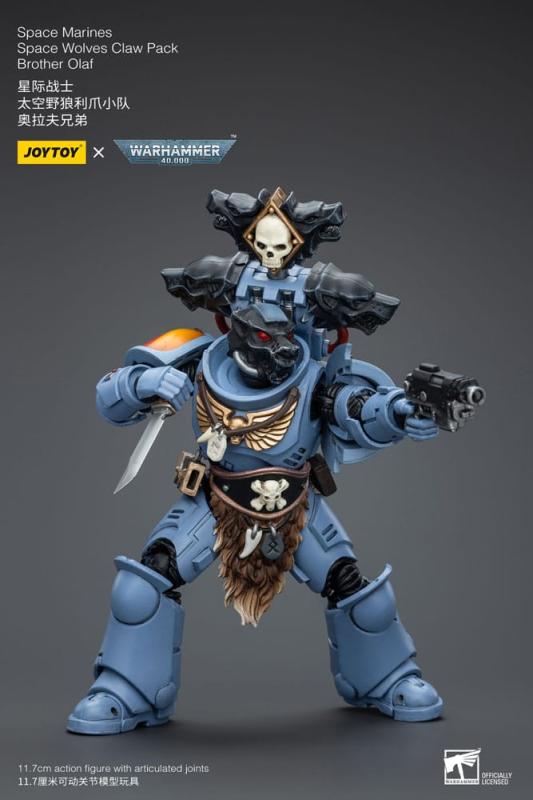 Warhammer 40k Action Figure 1/18 Space Marines Space Wolves Claw Pack Brother Olaf 12 cm