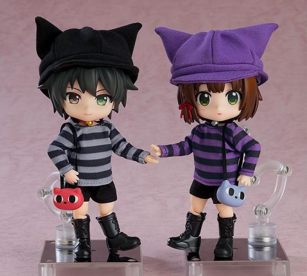 Original Character Parts for Nendoroid Doll Figures Outfit Set: Cat-Themed Outfit (Gray)