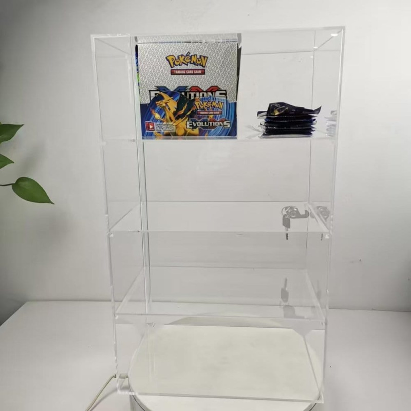 Evoretro 4-Tier Locking Acrylic Tiered Countertop Showcase Display Case 4