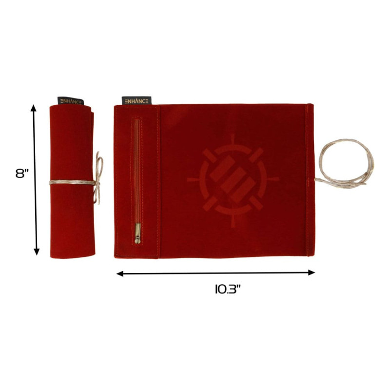 Enhance Tabletop Roll on a Scroll Bag with Dice Red 1