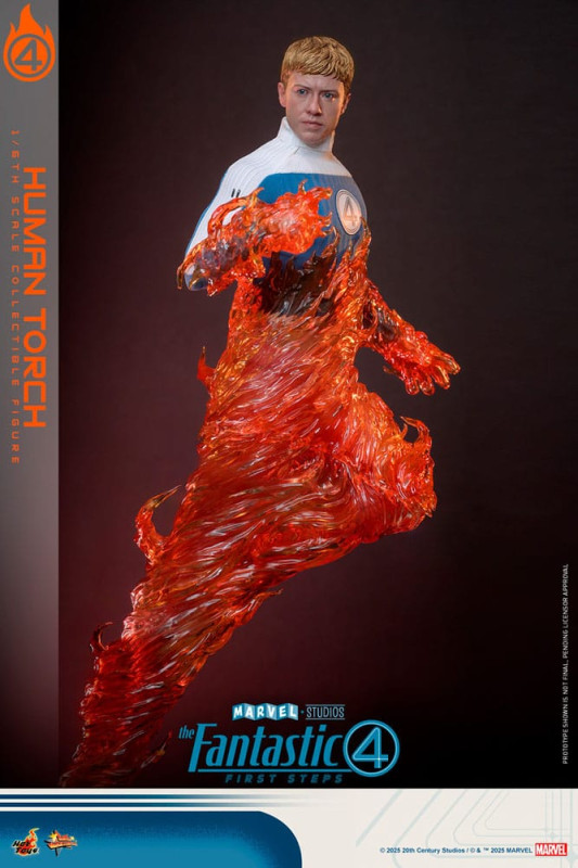 The Fantastic Four: First Steps Movie Masterpiece Action Figure 1/6 Human Torch 30 cm 10