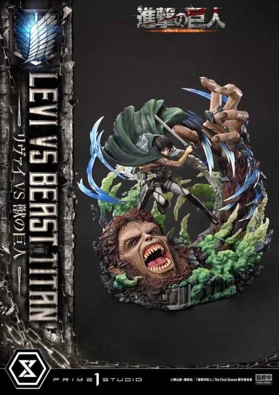 Attack on Titan Ultimate Premium Masterline Series Statue 1/4 Levi Versus Beast Titan Bonus Version