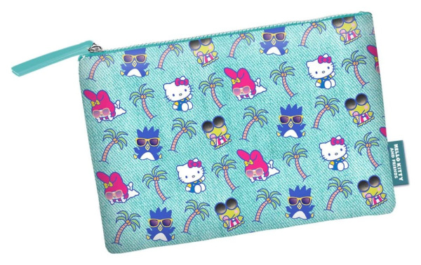 Sanrio Soleil Toiletry Bag Hello Kitty Palms Turquoise