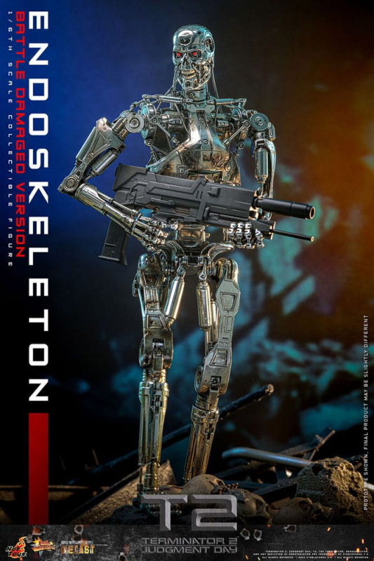 Terminator 2: Judgment Day Movie Masterpiece Action Figure 1/6 Endoskeleton (Battle Damaged Version) 2