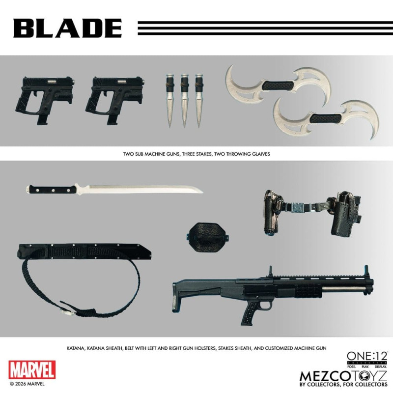 Marvel Comics One:12 Collective Action Figure 1/12 Blade 17 cm 8