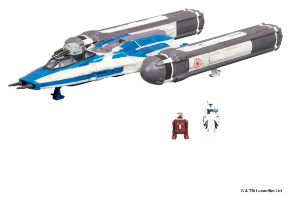 Star Wars Medium Vehicle BTL-B Y-wing Starfighter with Clone Captain Rex 13 cm 2