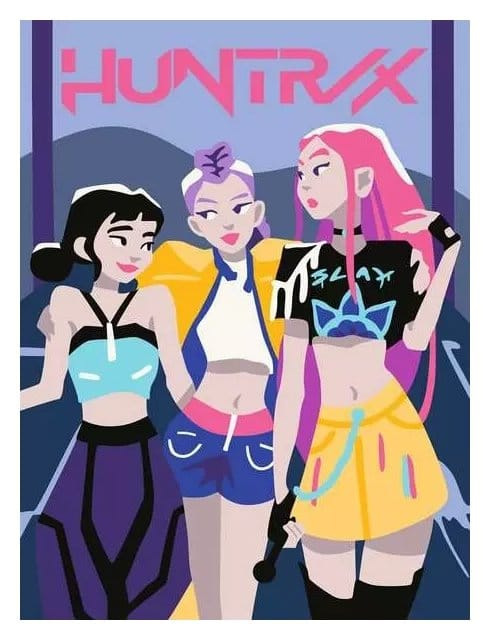 KPop Demon Hunters CreArt Paint by Numbers Painting Set Huntrix 1