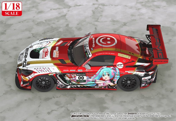 Hatsune Miku GT Project Vehicle 1/18 Mercedes-AMG Team GOOD SMILE 2019 SUZUKA 10HOURS Ver. 26 cm 3