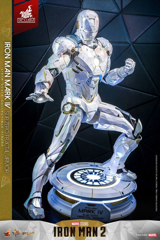 Iron Man 2 Movie Masterpiece Diecast Action Figure 1/6 Iron Man Mark IV (Sub-Zero Fractal Armor) Hot 8