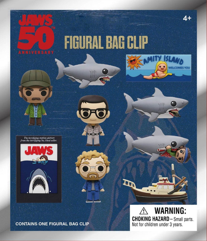 Jaws 3D PVC Bag Clips 50th Anniversary Series 1 Display (24) 1