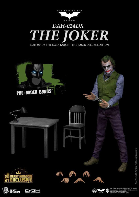 Batman The Dark Knight Dynamic 8ction Heroes Action Figure 1/9 The Joker Deluxe Version 21 cm 3