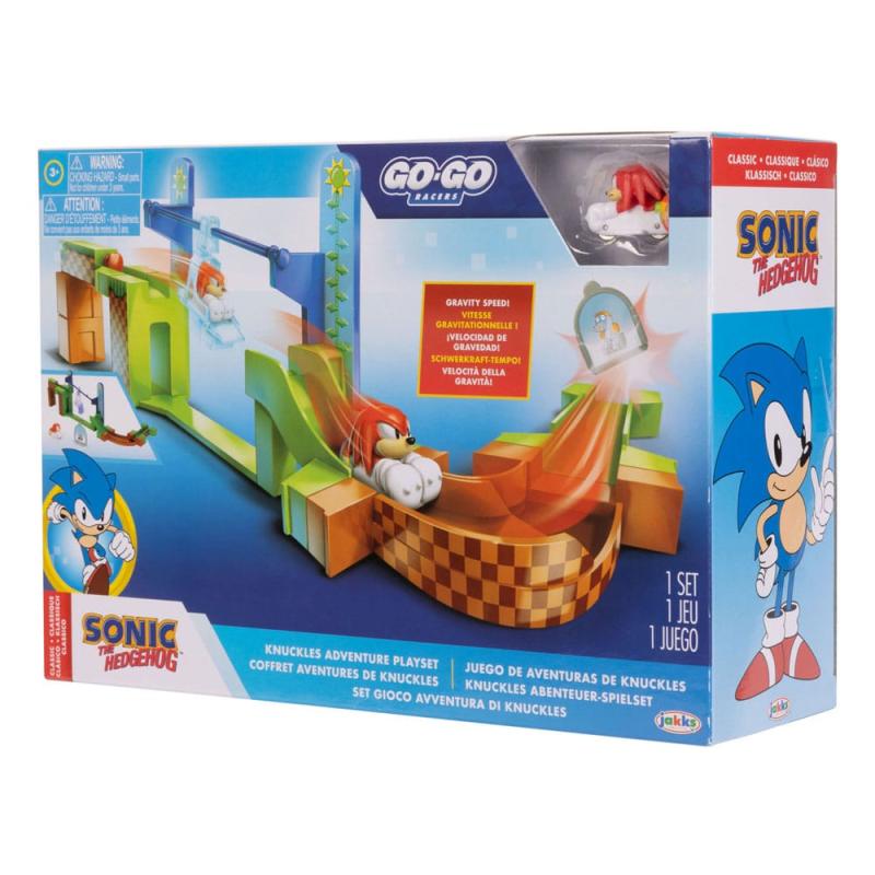 Sonic - The Hedgehog Go Go Racers Mini Figure Playset Launching ramps Sonic & Knuckles