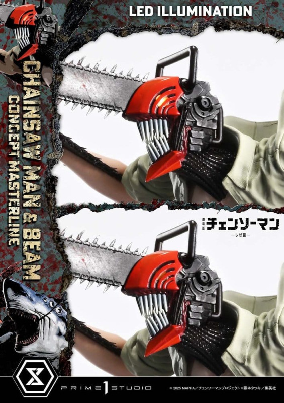 Chainsaw Man Concept Masterline Series Statue 1/6 Chainsaw Man & Beam Bonus Version 73 cm 8