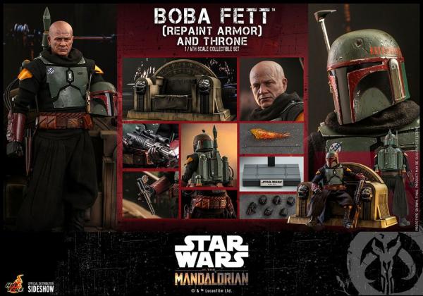 Star Wars The Mandalorian: Boba Fett and Thron1/6 Action Figure - Hot Toys