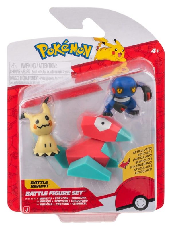 Pokémon Battle Figure 3-Pack Mimikyu, Porygon & Croagunk 2