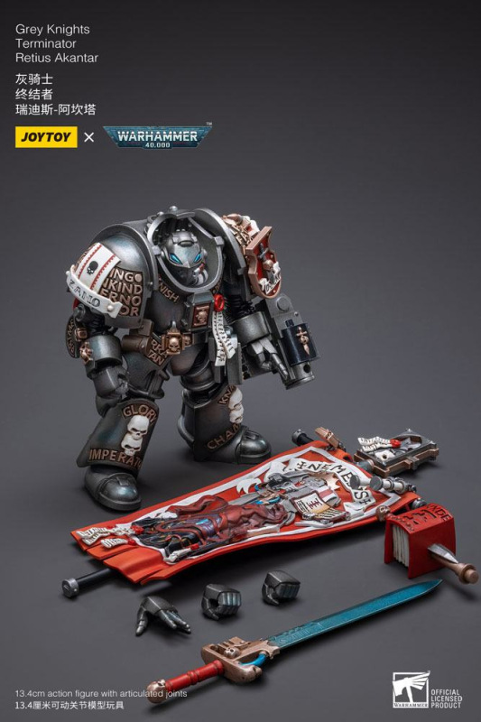 Warhammer 40k Action Figure 1/18 Grey Knights Terminator Retius Akantar 13 cm 7