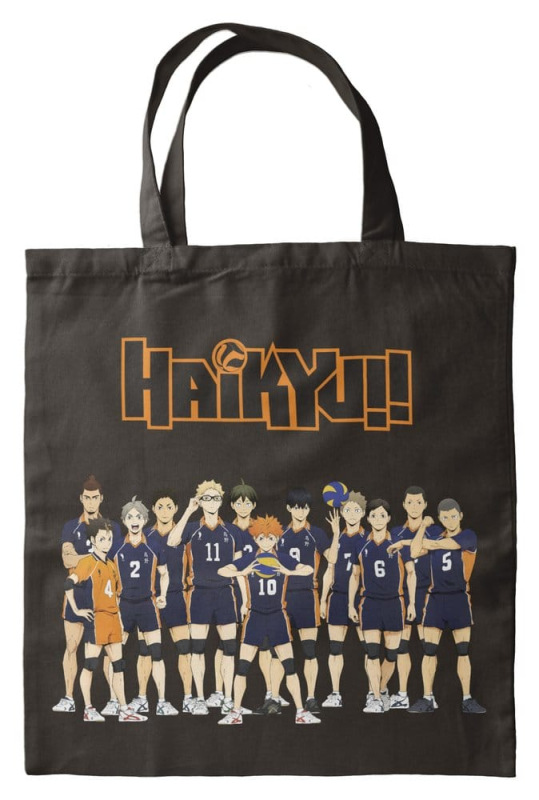 Tote Bag Haikyu Black 40 x 35 cm