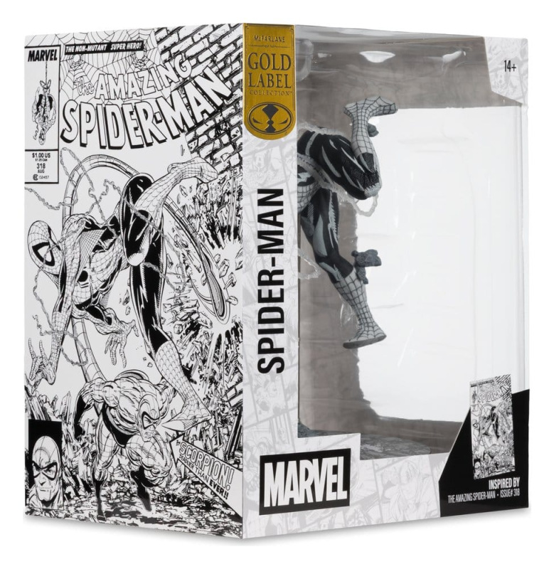 Marvel PVC Statue !/10 Spider-Man (Line Art) (The Amazing Spider-Man #318) (Gold Label) 17 cm 8