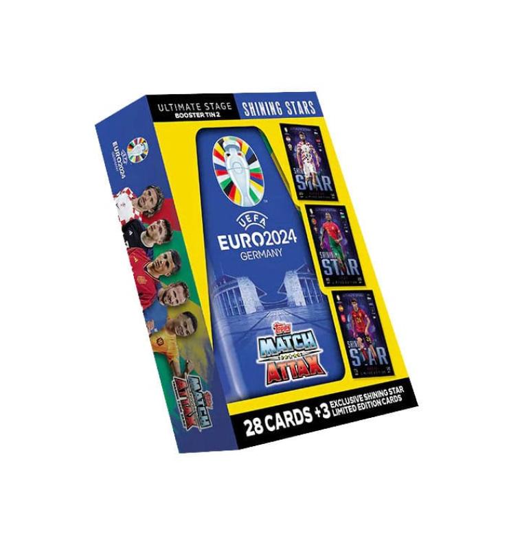 UEFA EURO 2024 Trading Cards Booster Tin Assortment (6)