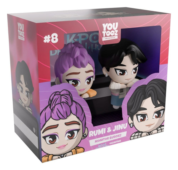 KPop Demon Hunters Vinyl Figures Jinu & Rumi Monitor Buddiez 6 cm 3