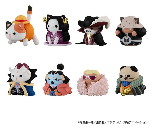 One Piece Mega Cat Project Nyan Piece Nyan! Luffy & the Seven Warlords of the Sea Mini Figures 3 cm 11