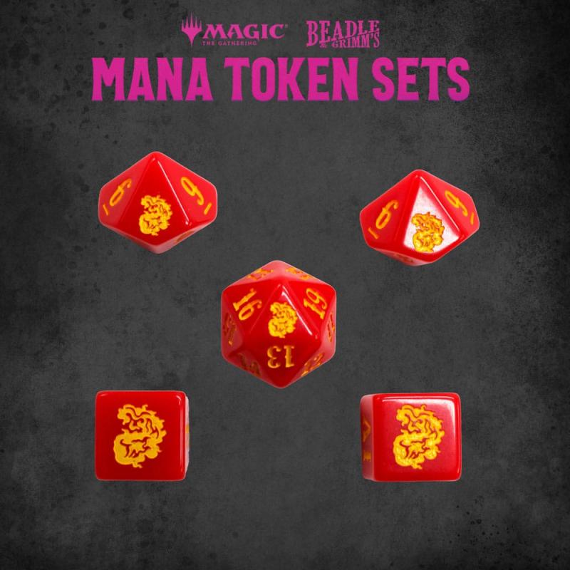 Magic the Gathering Dice and Token Pack Red Mana