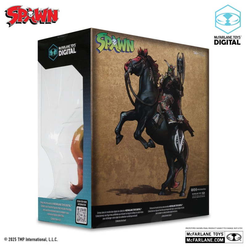 Spawn Action Figure Bloodaxe with Horse (Spawn: The Dark Ages) (McFarlane Toys 30th Anniversary) (Go 9