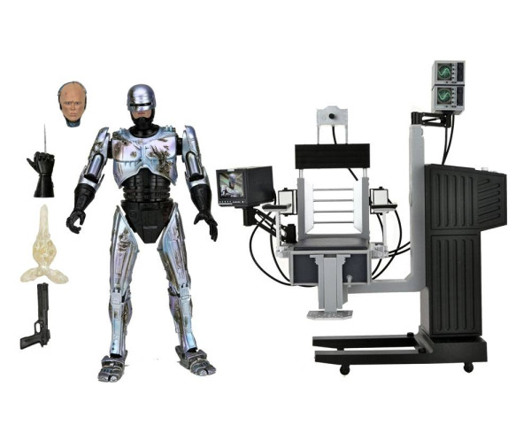 RoboCop Action Figure Ultimate Battle Damaged RoboCop with Chair 18 cm 1