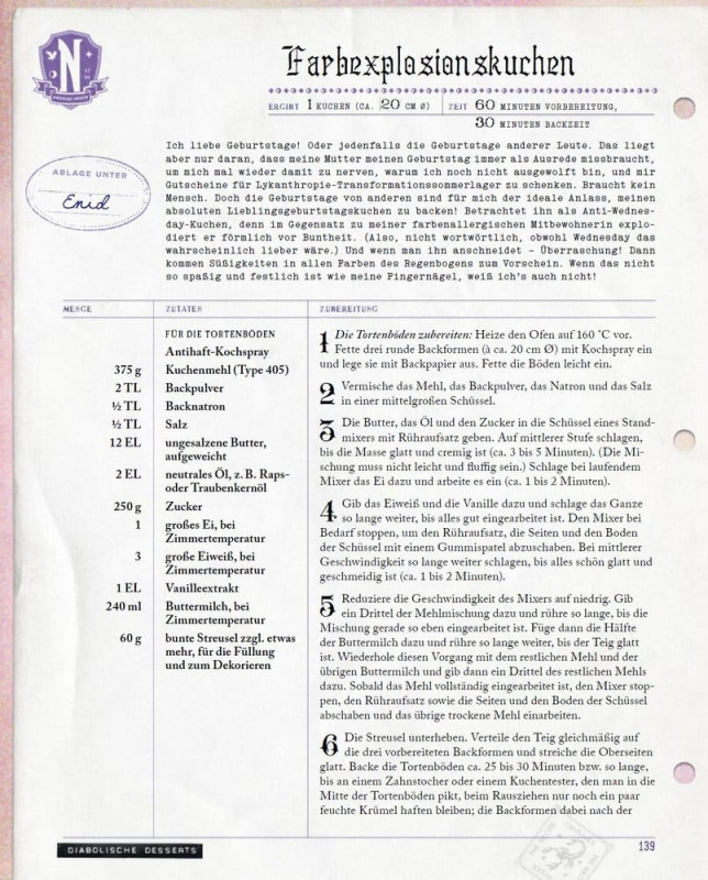Wednesday: The Official Cookbook - Exceedingly Strange Recipes from Nevermore Academy *German Versio 7